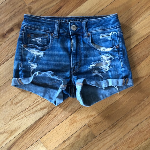 American Eagle Denim Distressed Jean Shorts - Picture 7 of 7